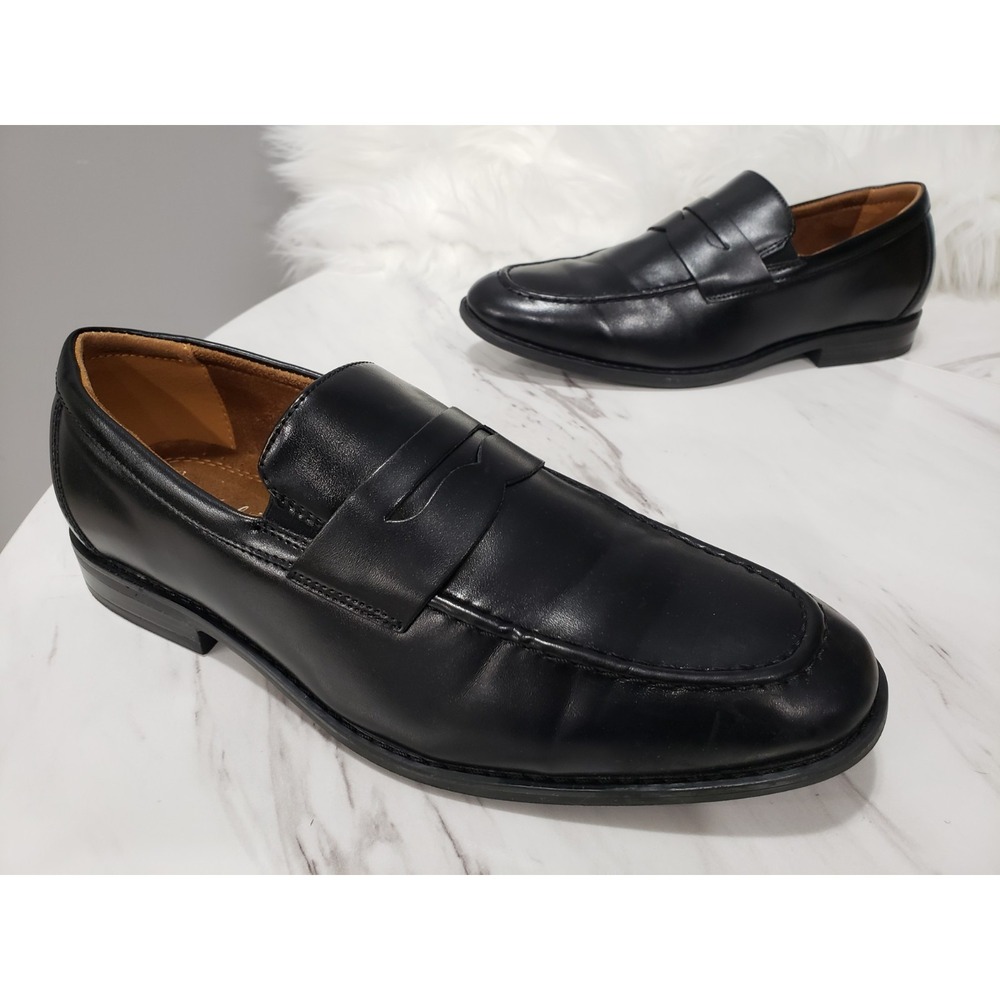 NEW NO BOX Florsheim Rucci Jr. 16696 Penny Loafer Boys US 7 Black Moc Toe Shoes